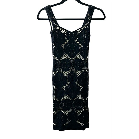 Free People Intimately crochet lace sleeveless bodycon mini dress - Picture 1 of 8